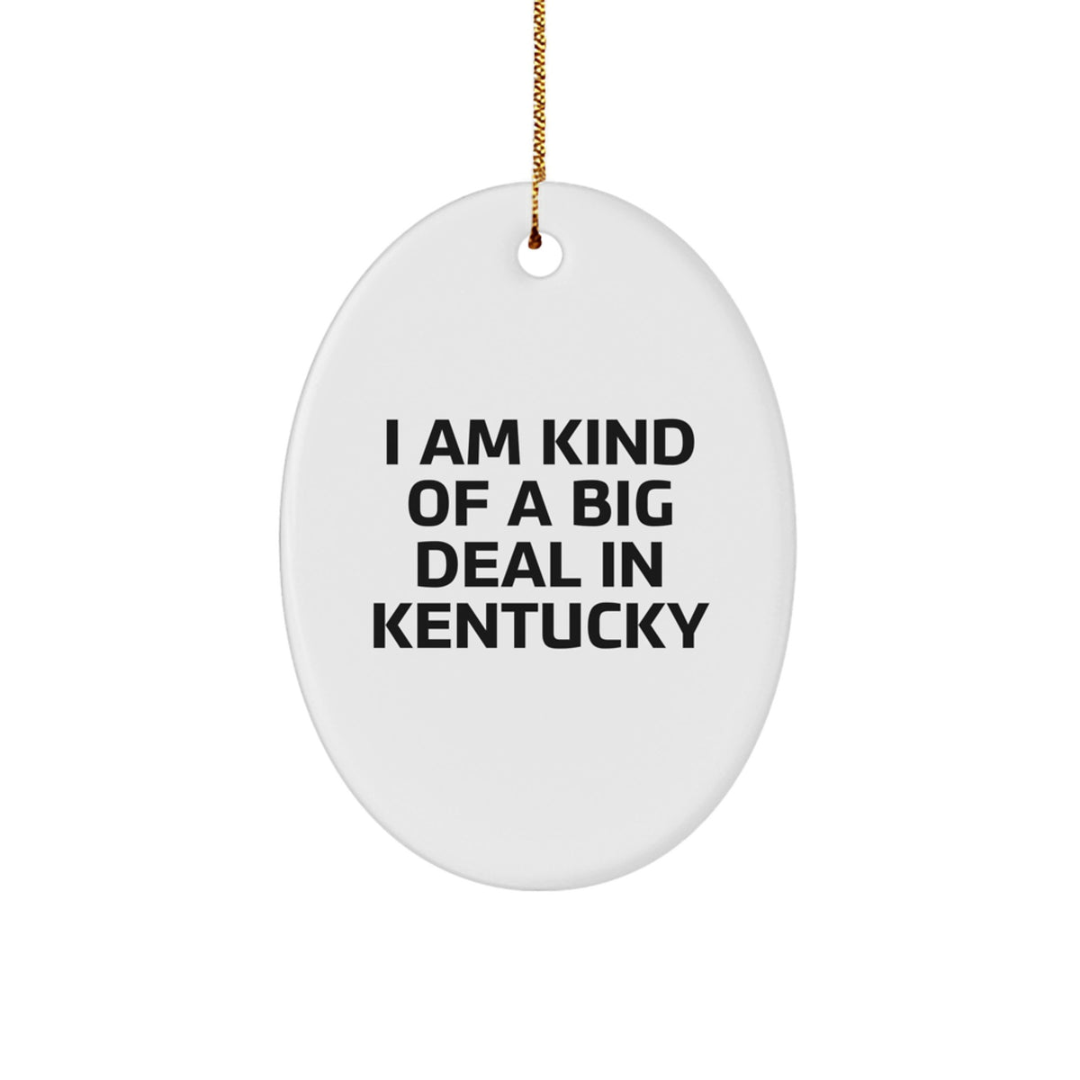 Funny Kentucky Oval Ornament Gifts from Friends for Kentucky Residents - Image 1