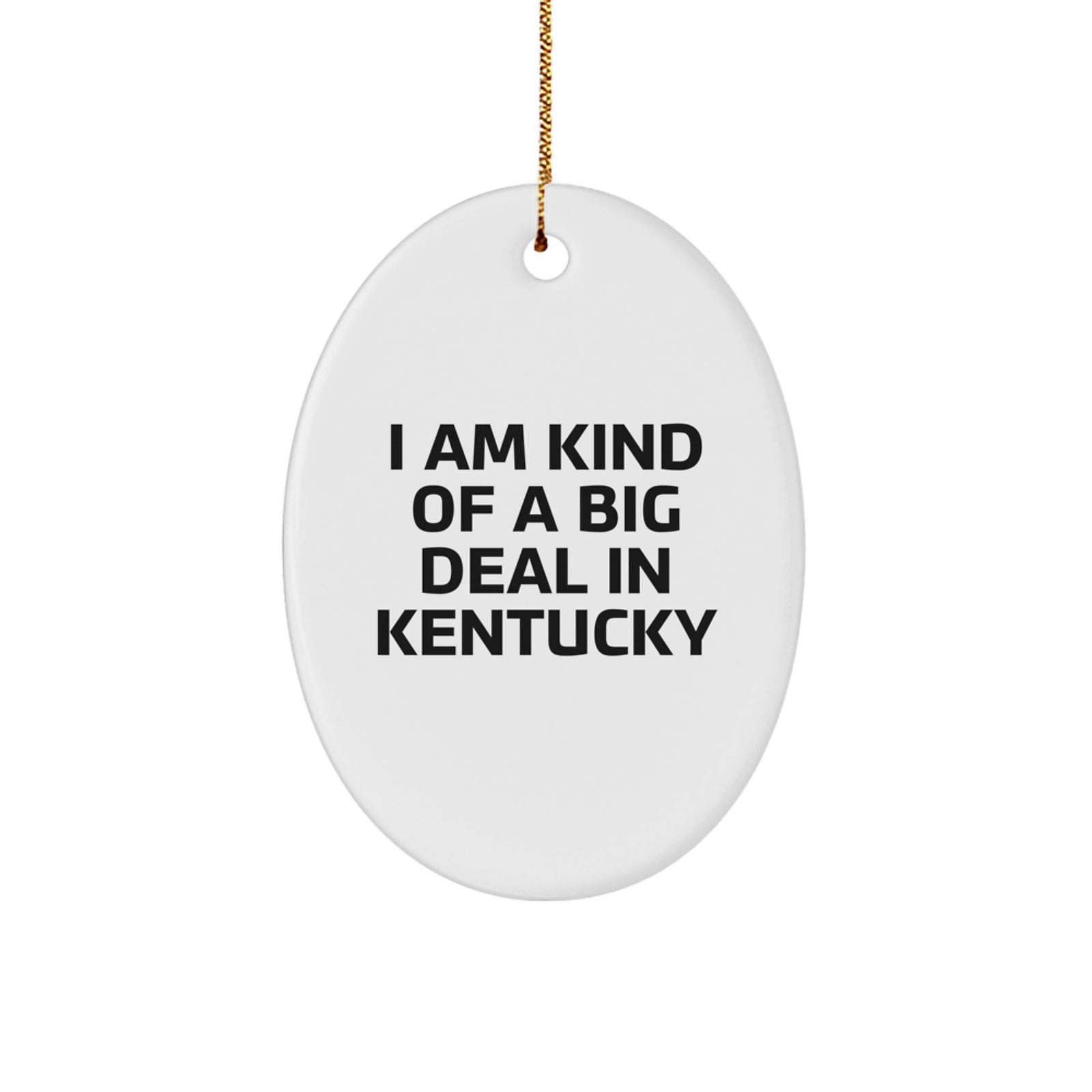 Funny Kentucky Oval Ornament Gifts from Friends for Kentucky Residents - Image 1
