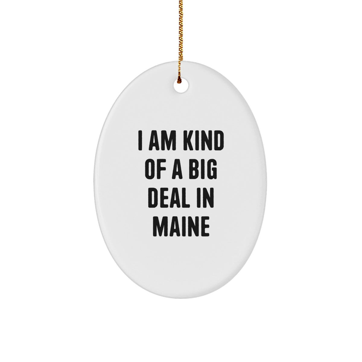 Maine Oval Ornament - Funny Gifts from Friends and Family for Maine Lovers - Christmas Unique Gifts - Image 1