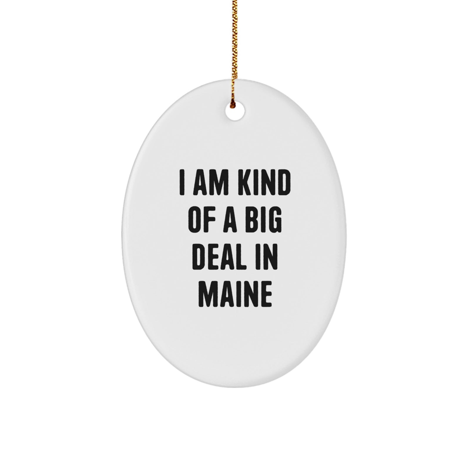 Maine Oval Ornament - Funny Gifts from Friends and Family for Maine Lovers - Christmas Unique Gifts - Image 1