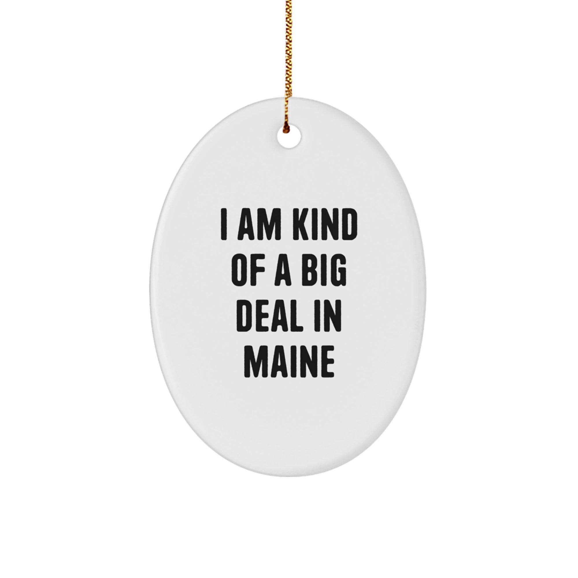 Maine Oval Ornament - Funny Gifts from Friends and Family for Maine Lovers - Christmas Unique Gifts - Image 1