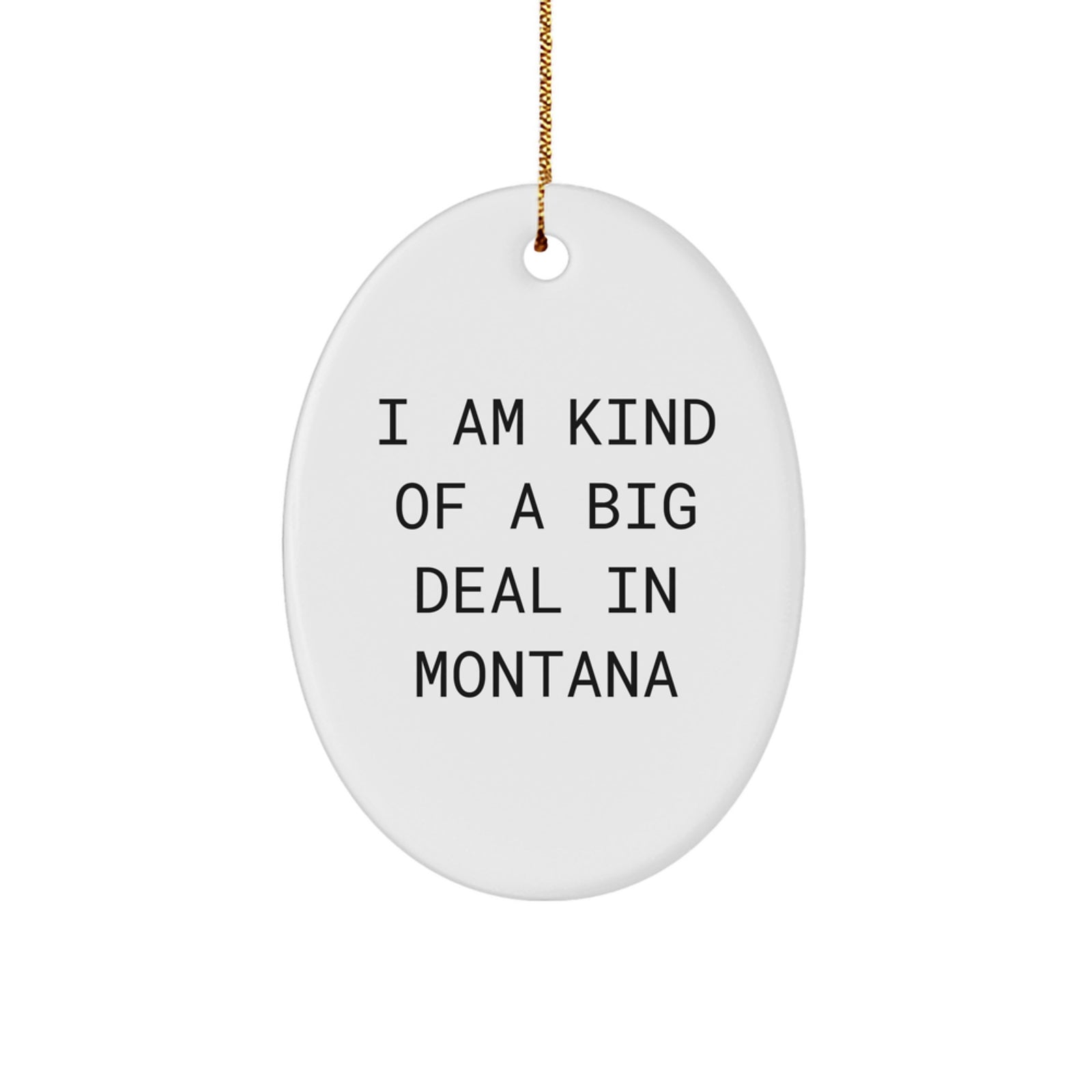 Funny Montana Gifts for Men Women Friends Christmas Oval Ornament I Am Kind Of A Prime Selection In Montana - Image 1