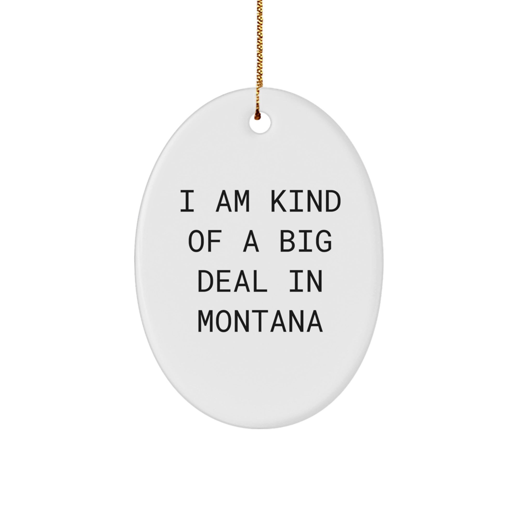 Funny Montana Gifts for Men Women Friends Christmas Oval Ornament I Am Kind Of A Prime Selection In Montana - Image 1