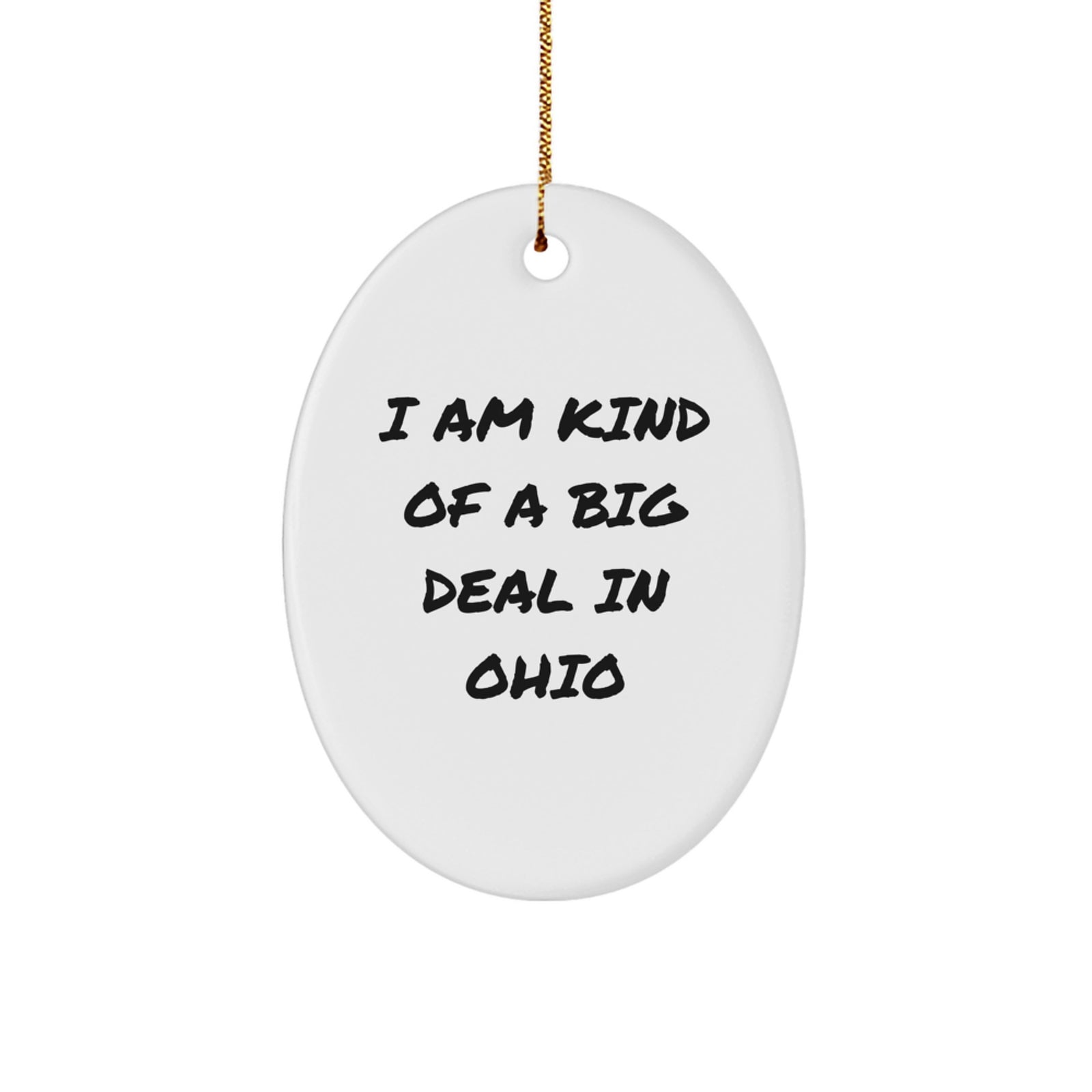 Funny Ohio Oval Ornaments Gifts from Ohioans to Friends - I'm Kind Of A Prime Selection In Ohio - Image 1