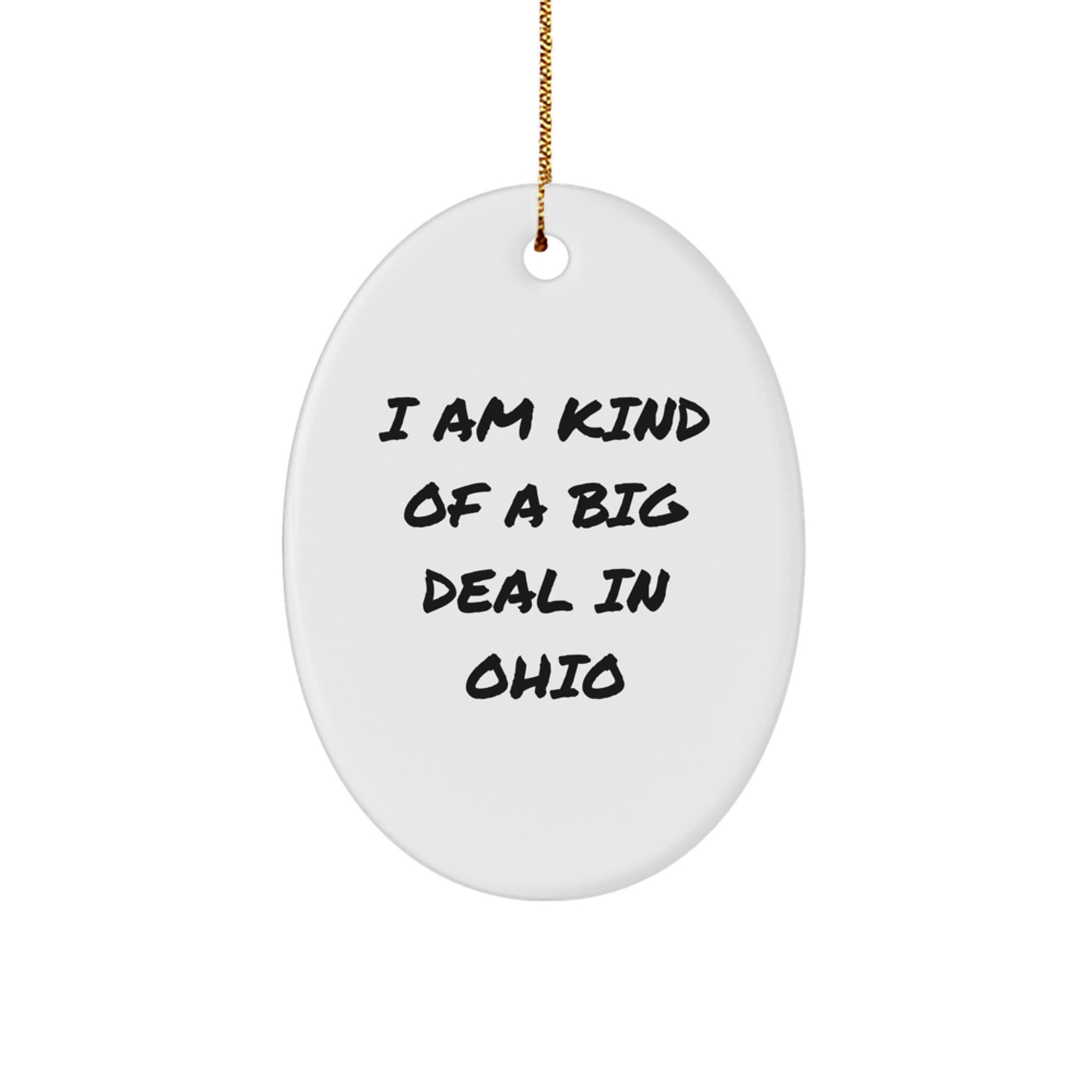 Funny Ohio Oval Ornaments Gifts from Ohioans to Friends - I'm Kind Of A Prime Selection In Ohio - Image 1