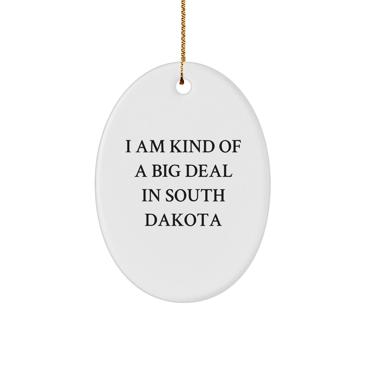 Funny South Dakota Gifts for Family - Oval Ornament with I&#39;m Kind Of A Prime Selection Quote - Christmas Unique Gifts from Friends - Image 1