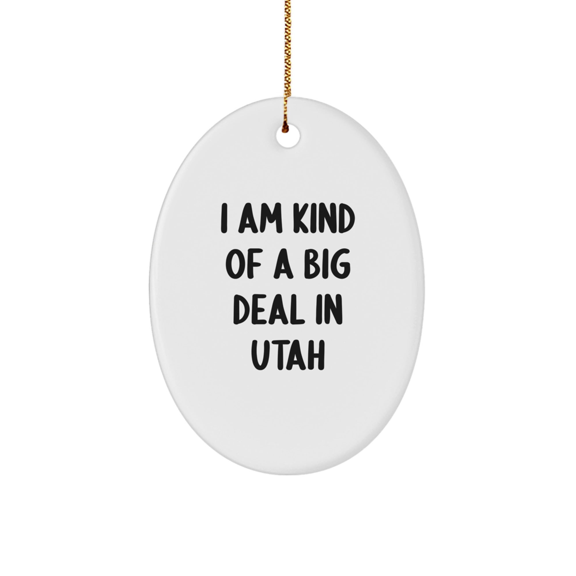 Utah Oval Ornament Gifts from Friends and Family - 'I Am Kind Of A Prime Selection In Utah' - Unique Christmas Decorations for Men and Women - Image 1
