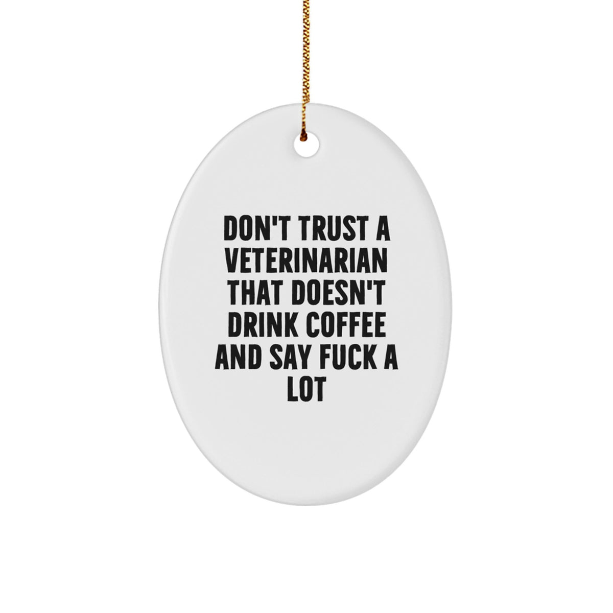 Funny Veterinarian Oval Ornament Gifts from Men to Women Friends for Christmas Unique - Image 1