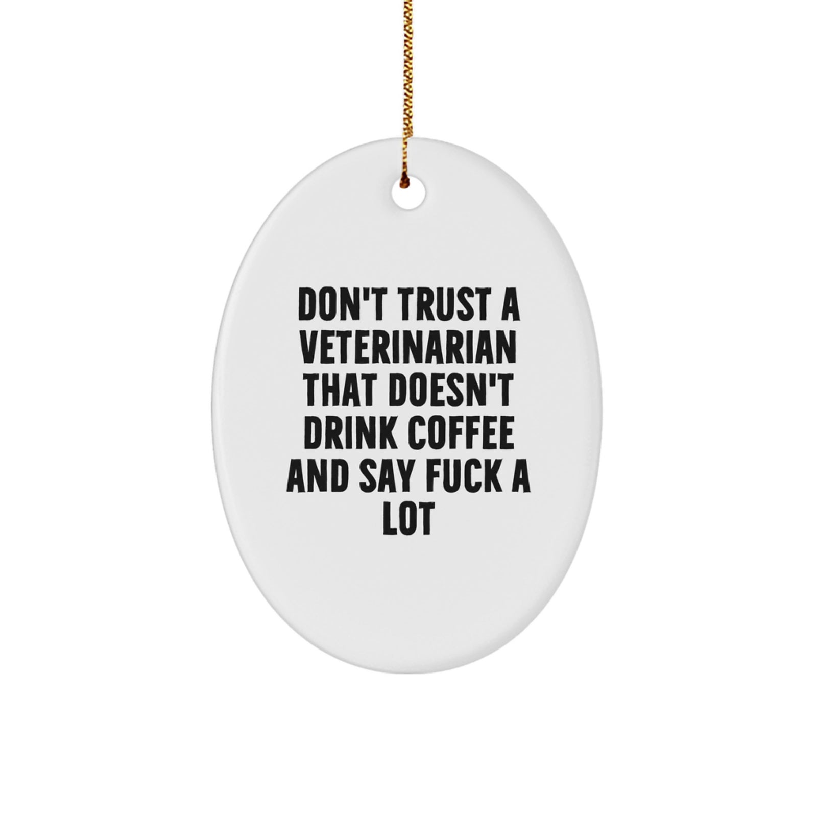 Funny Veterinarian Oval Ornament Gifts from Men to Women Friends for Christmas Unique - Image 1