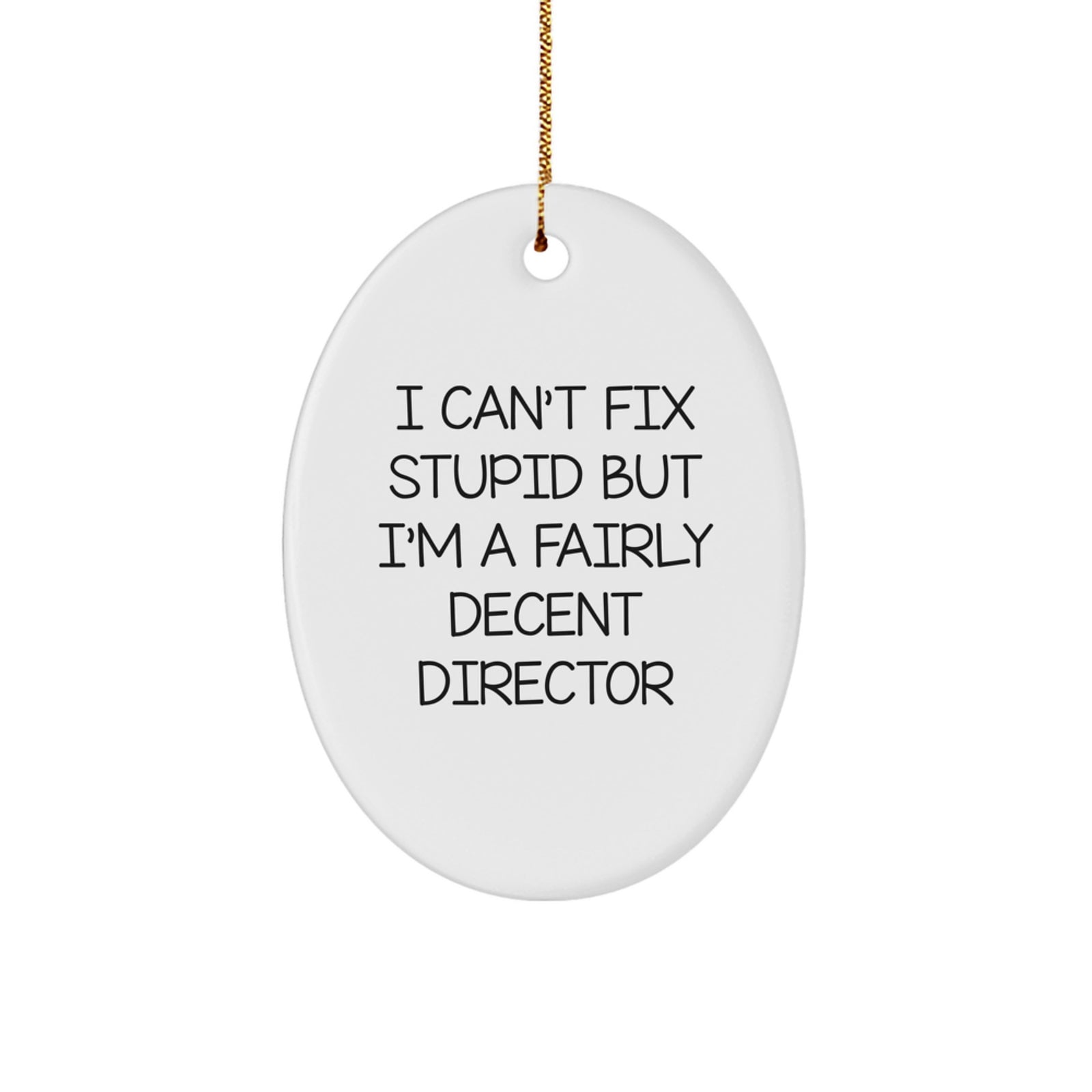 Funny Director Oval Ornament, Gifts from Friends for Director, Christmas Unique Gifts - Image 1