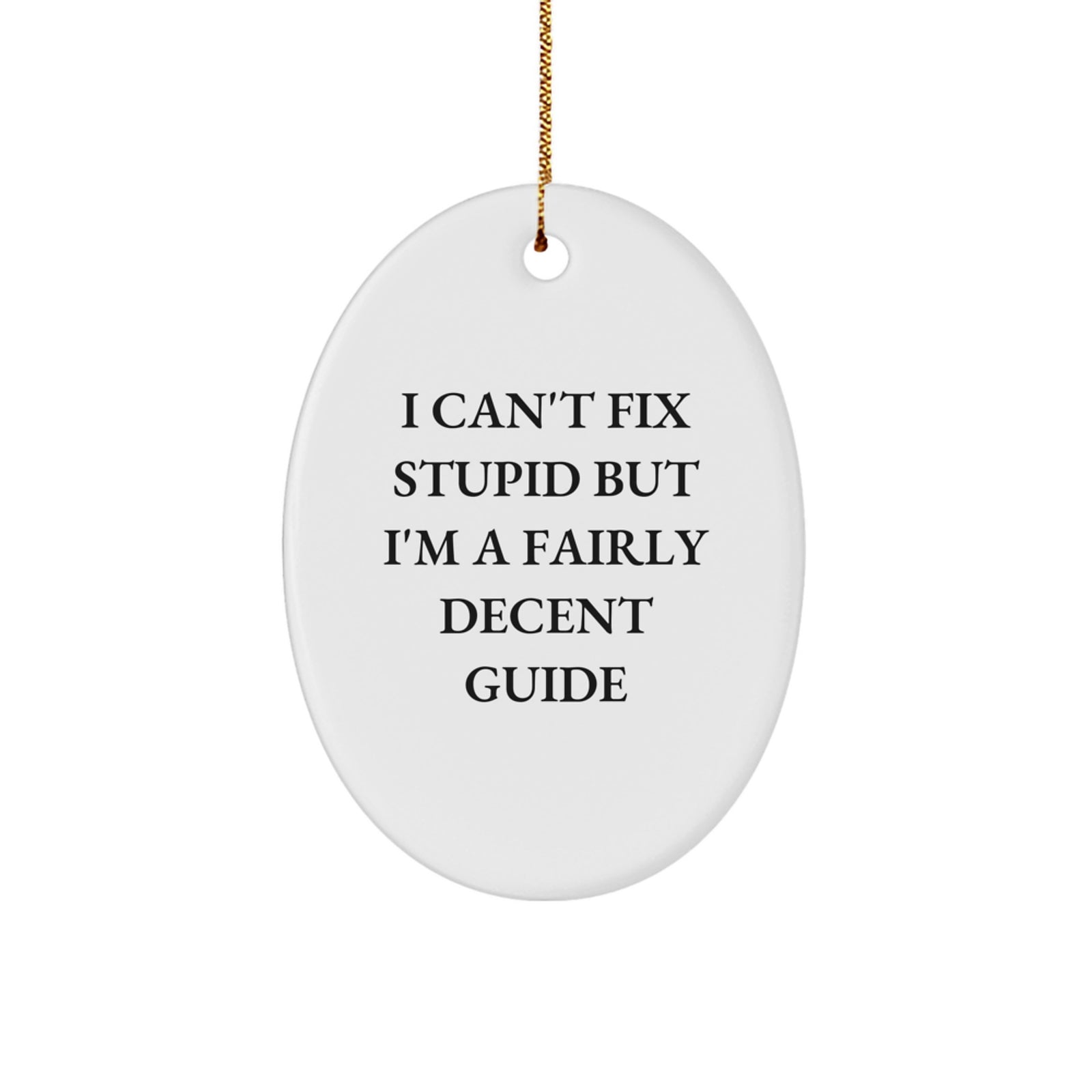 Gifts from Men for Guide Enthusiasts - Funny Oval Ornament for Christmas Unique Gifts - Image 1