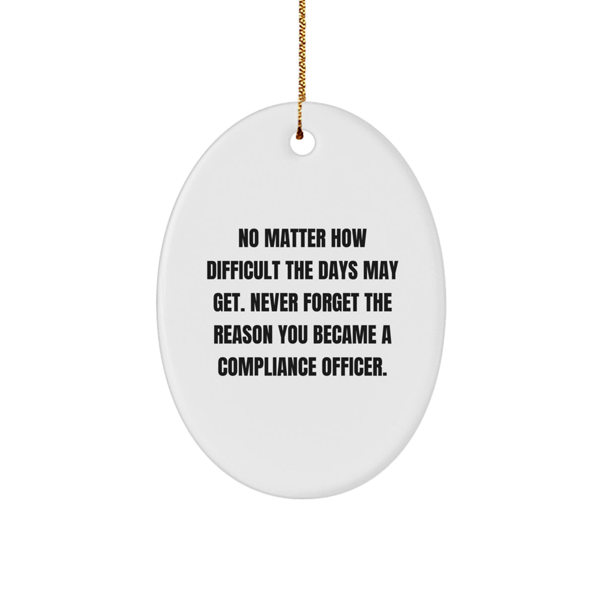 Funny Compliance Officer Oval Ornament Gifts from Friends to Men Women Coworkers for Christmas Unique Presents - Image 1