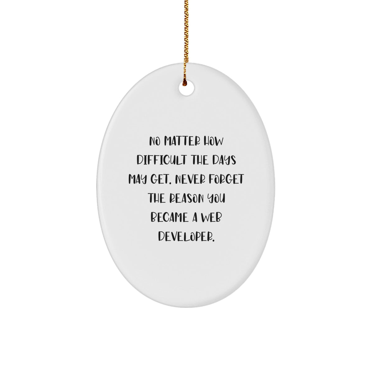 Inspirational Web Developer Oval Ornament Gifts from Family for Christmas Unique - Image 1