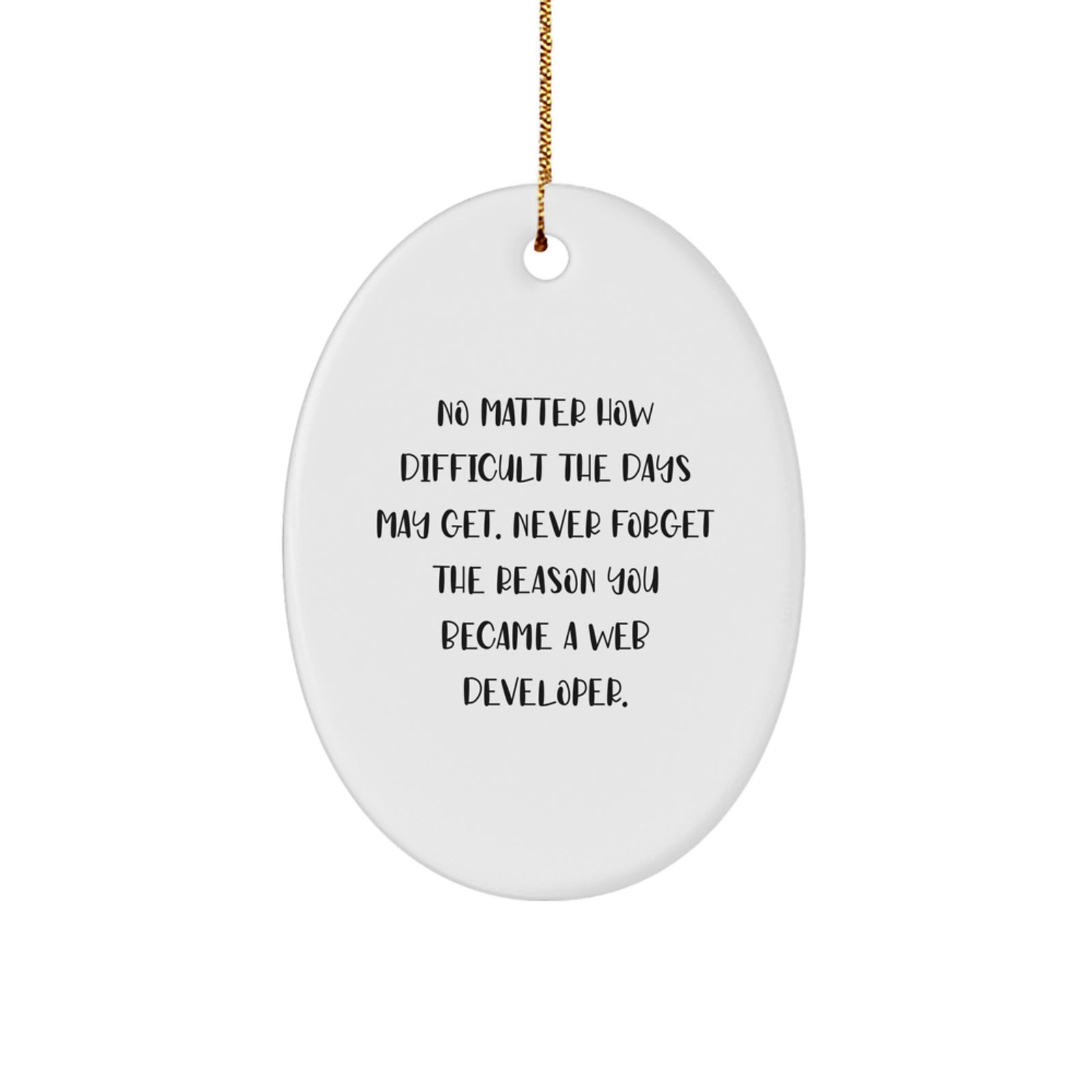 Inspirational Web Developer Oval Ornament Gifts from Family for Christmas Unique - Image 1