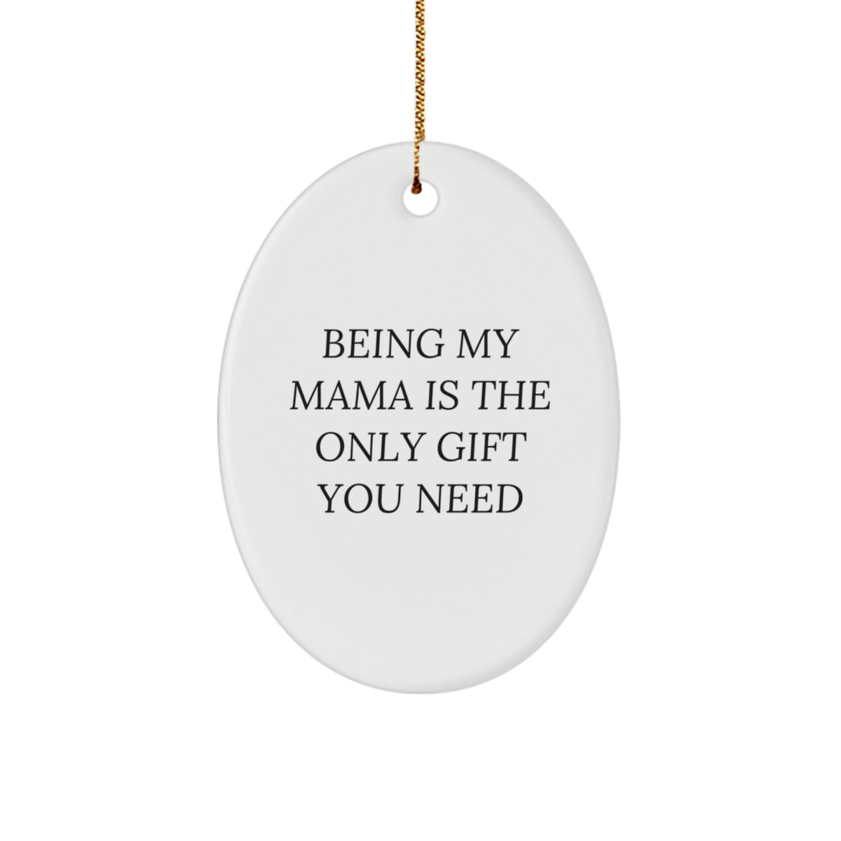 Heartwarming Mama Novelty Oval Ornament for Grandma – Christmas Gift - Image 1