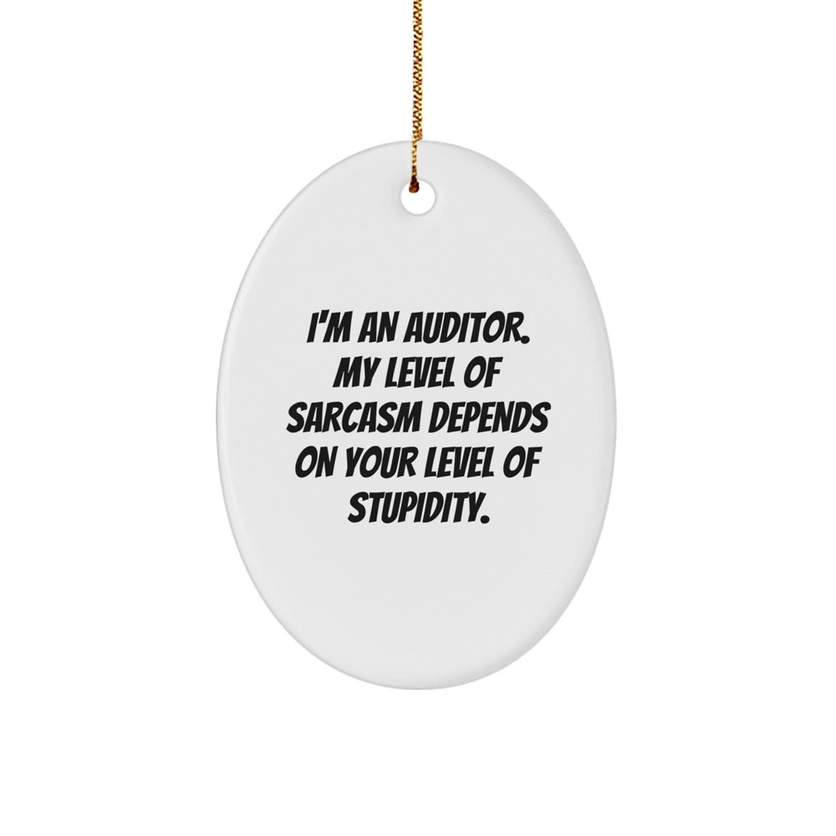 Funny Auditor Oval Ornament Gifts from Friends for Men at Christmas Unique - Image 1