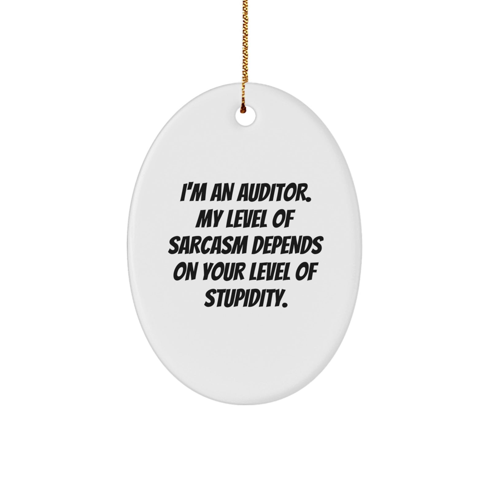 Funny Auditor Oval Ornament Gifts from Friends for Men at Christmas Unique - Image 1