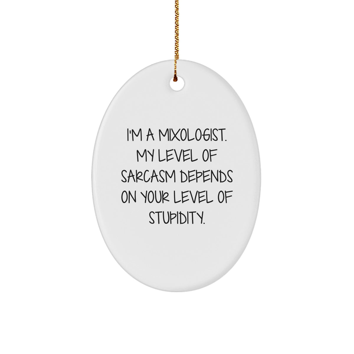 Funny Mixologist Oval Ornament Gifts from Family for Friends, Christmas Unique Gifts for Men, Women, Women's Mixologist Gifts - Image 1