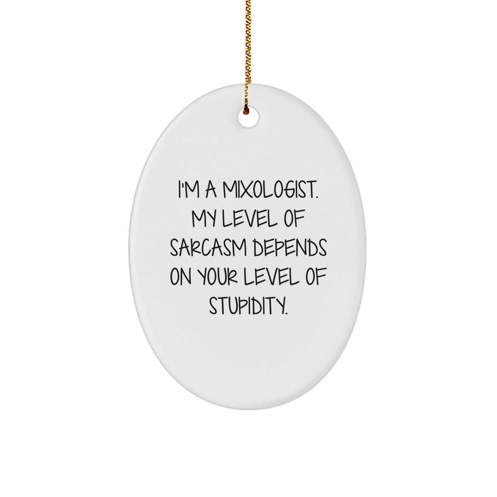 Funny Mixologist Oval Ornament Gifts from Family for Friends, Christmas Unique Gifts for Men, Women, Women's Mixologist Gifts - Image 1