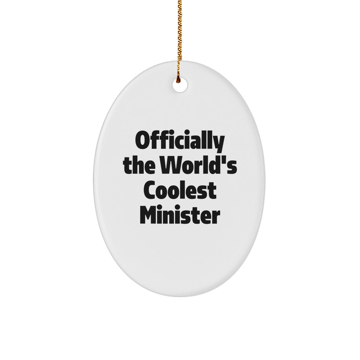 Oval Minister Christmas Ornament for a Best Friend Companion Gift - Image 1