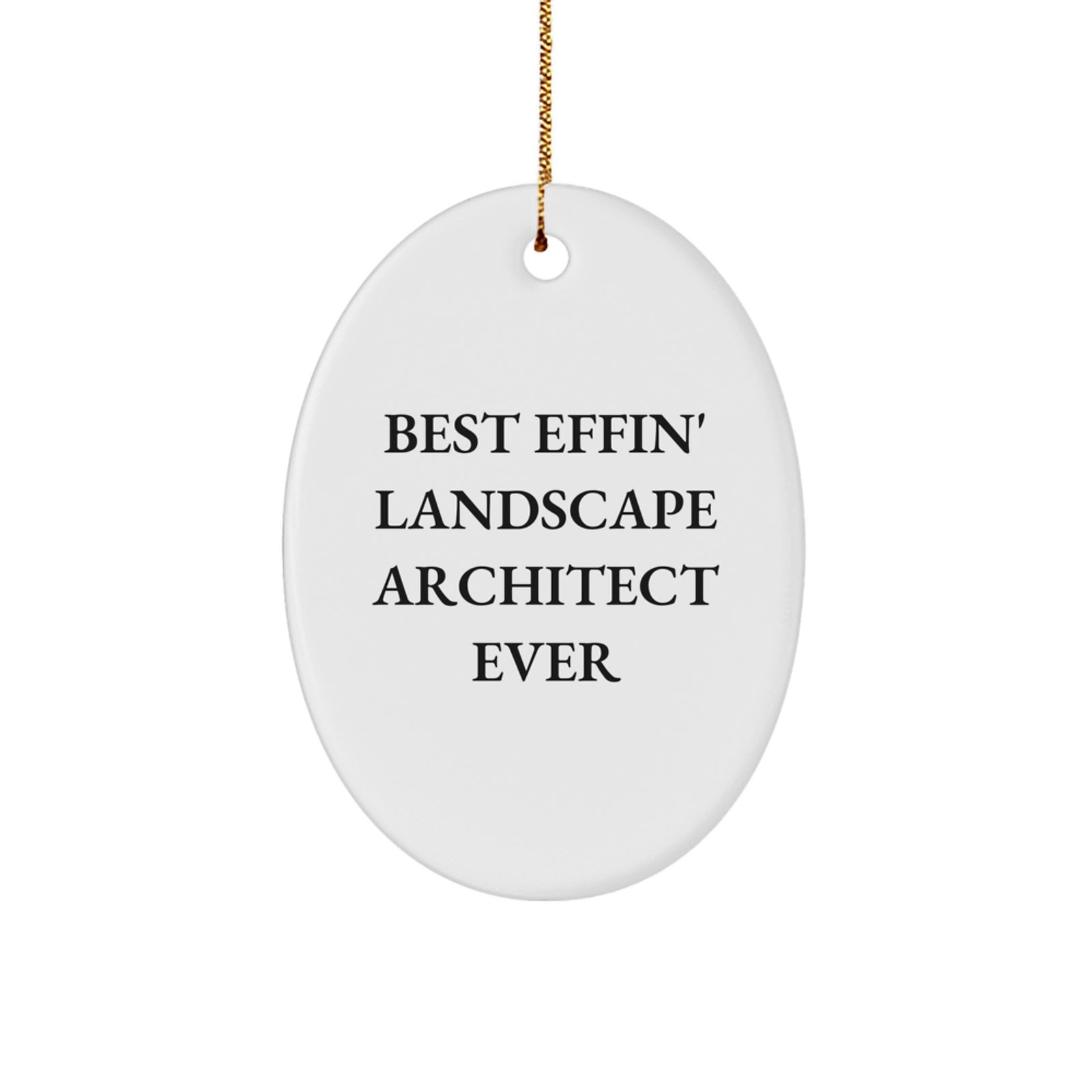 Funny Landscape Architect Oval Ornament Gifts from Friends and Family for Christmas Unique Decorations - Best Effin' Landscape Architect Ever - Image 1