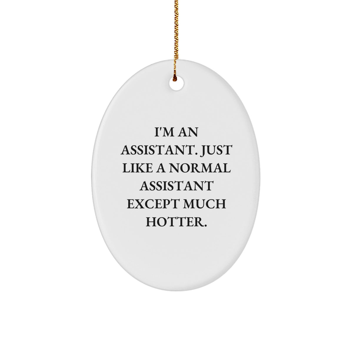 Funny Assistant Oval Ornament Gifts from Men, Women, or Friends for Assistant, Coworkers, or Family Members - Christmas Unique Ornaments - Image 1
