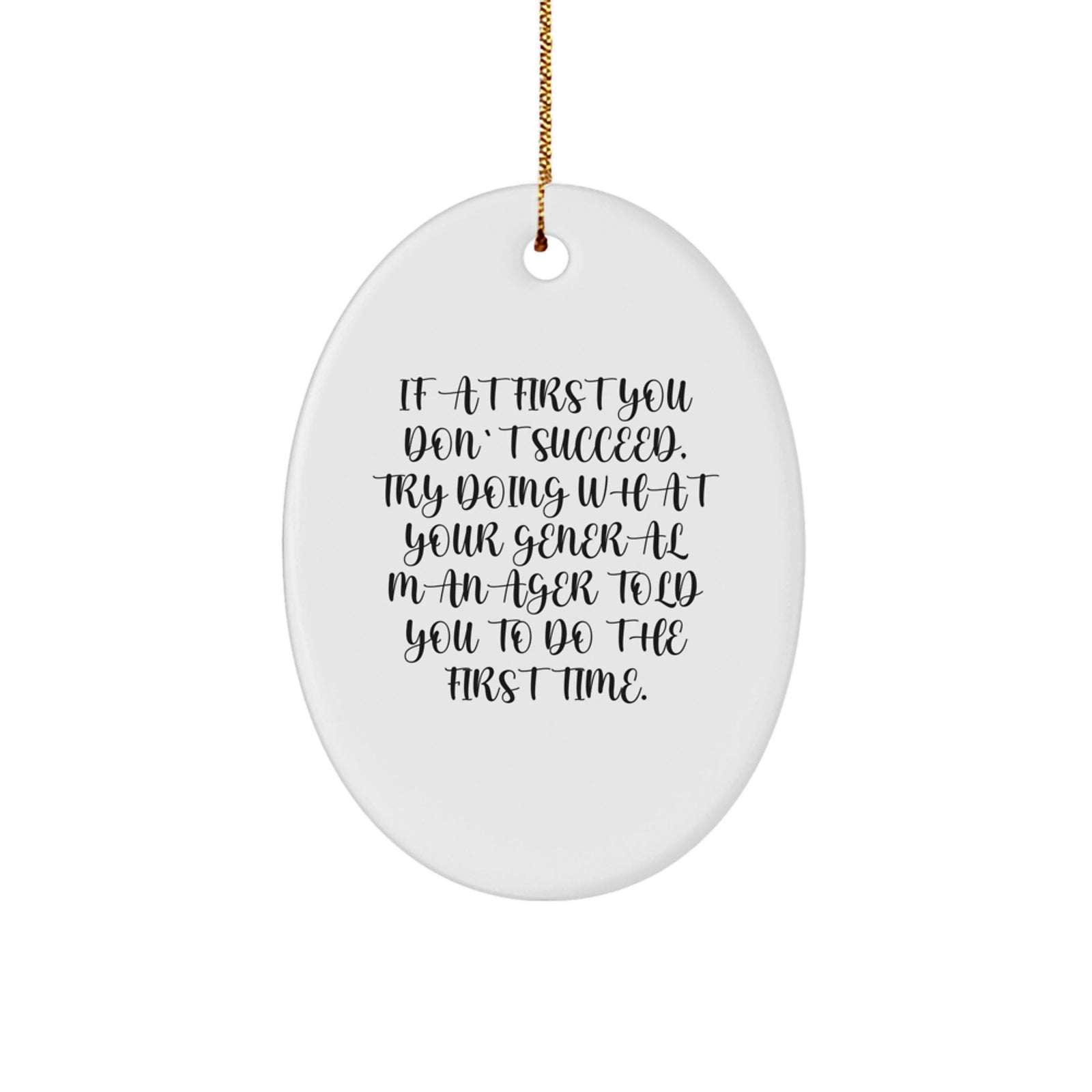 General Manager Oval Ornament Gifts from Family for Christmas Unique - Image 1