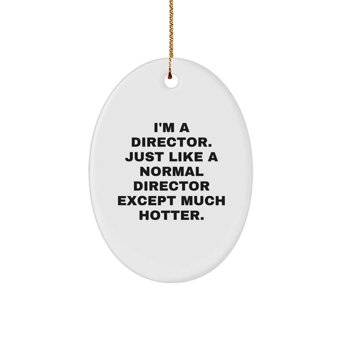 Funny Director Oval Ornament, Gifts from Family to Director, Christmas Unique Gifts for Directors, Oval Ornament - Image 1