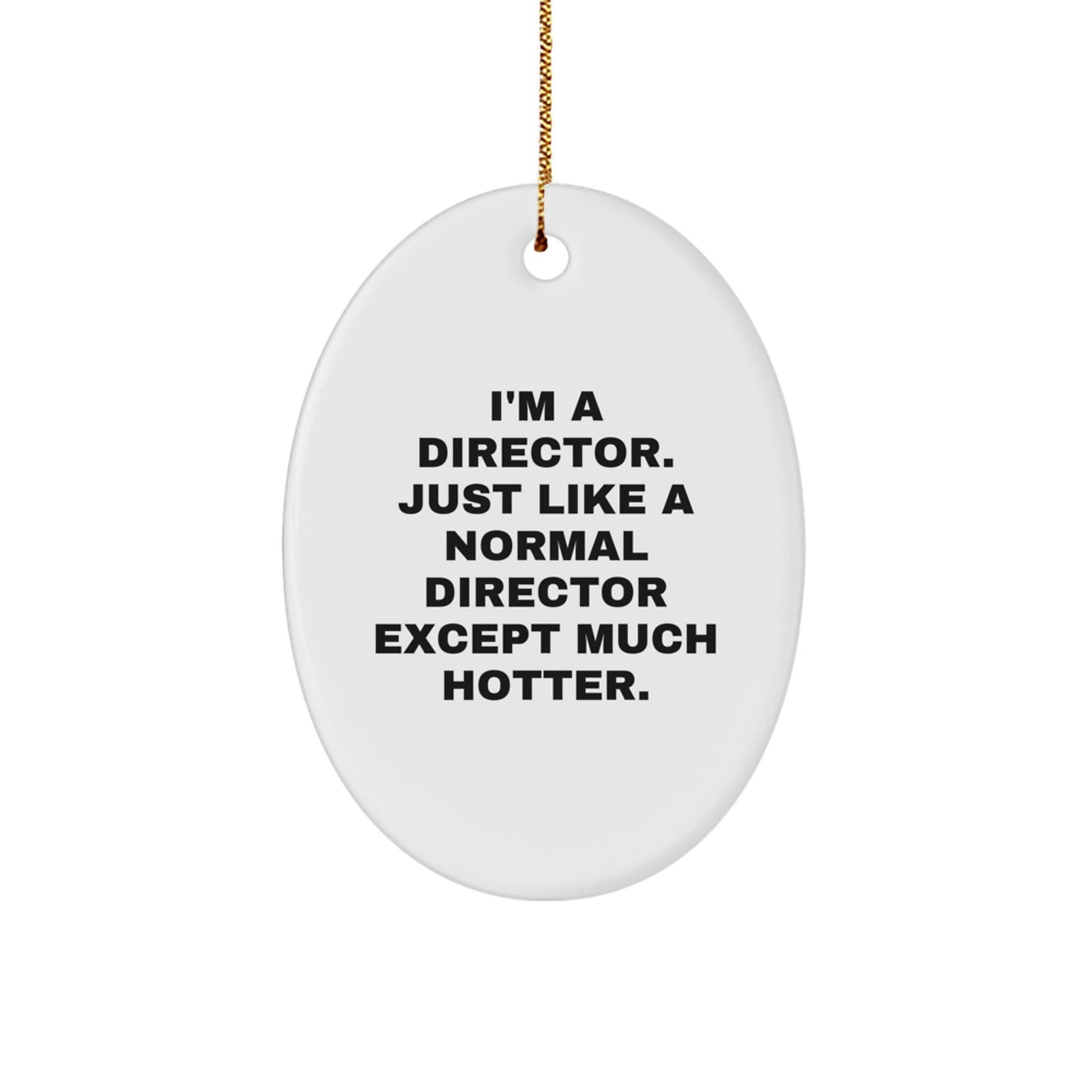 Funny Director Oval Ornament, Gifts from Family to Director, Christmas Unique Gifts for Directors, Oval Ornament - Image 1