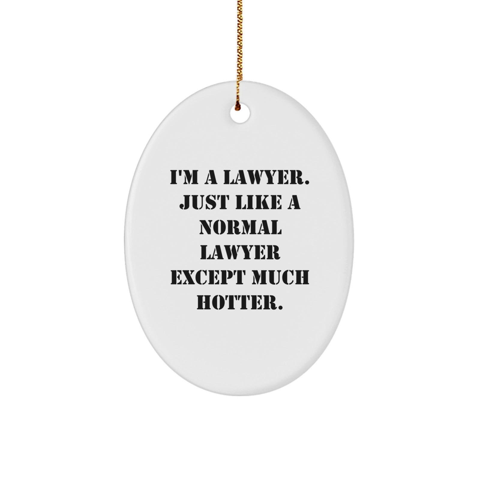 Funny Lawyer Oval Ornament, Oval Ornament Gifts for Lawyer Friends and Family, Christmas Unique Gifts from Men to Women Lawyer - Image 1