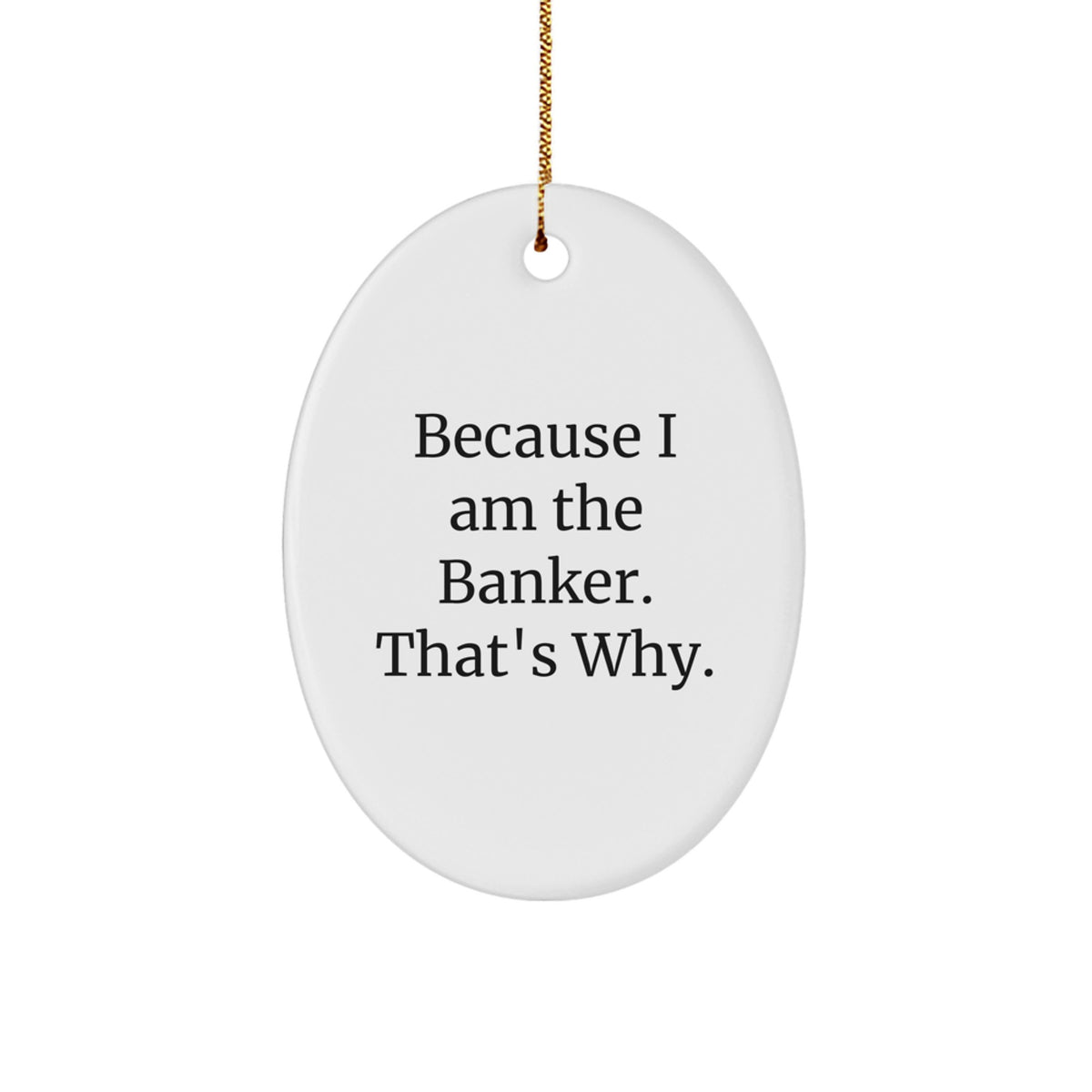 Banker Keepsake Christmas Ornament for Him Brightly Printed Gift - Image 1