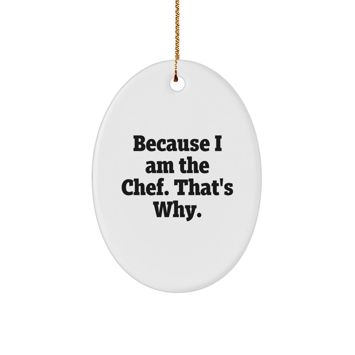 Funny Chef Oval Ornament Gifts from Family for Men's Christmas Unique - Image 1