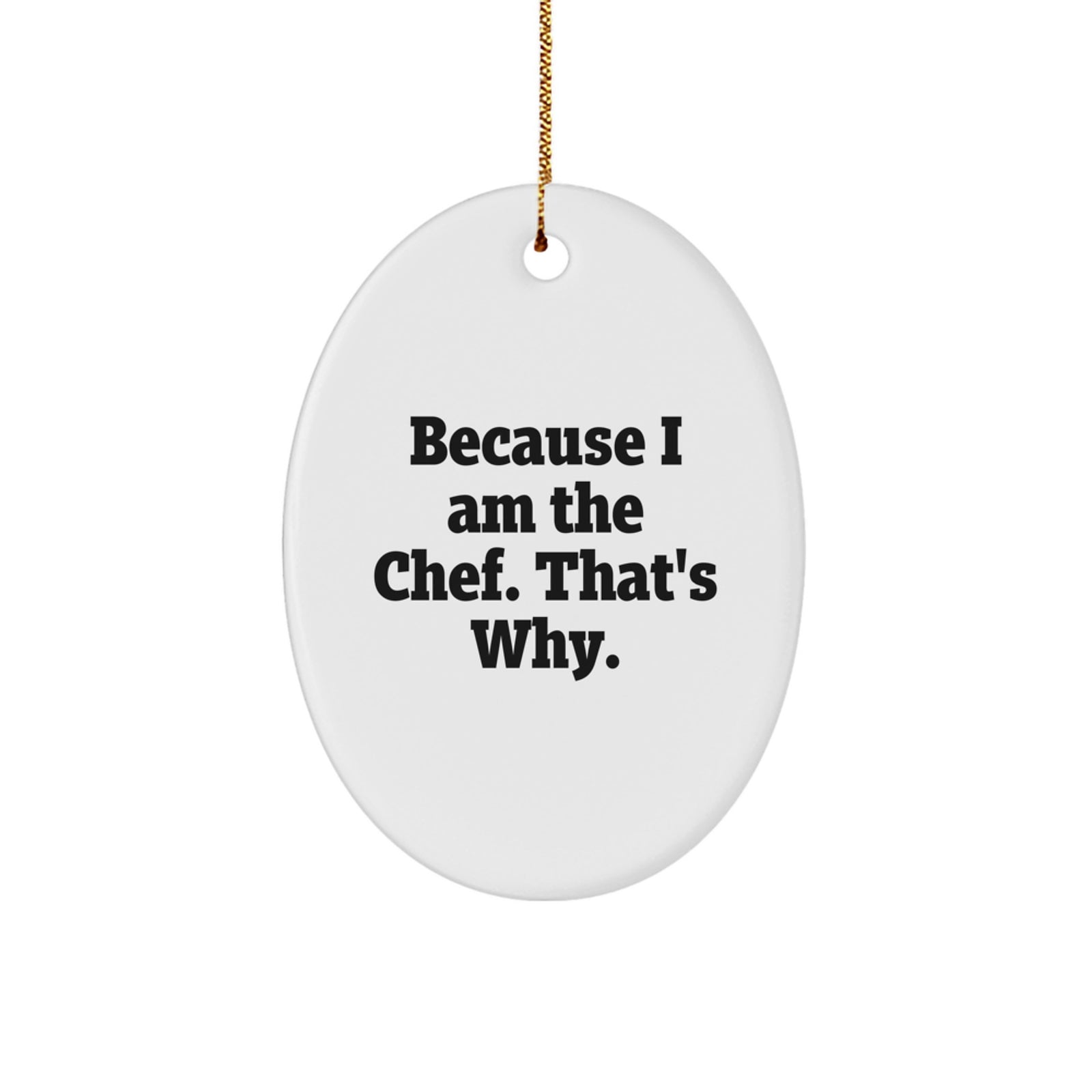 Funny Chef Oval Ornament Gifts from Family for Men's Christmas Unique - Image 1