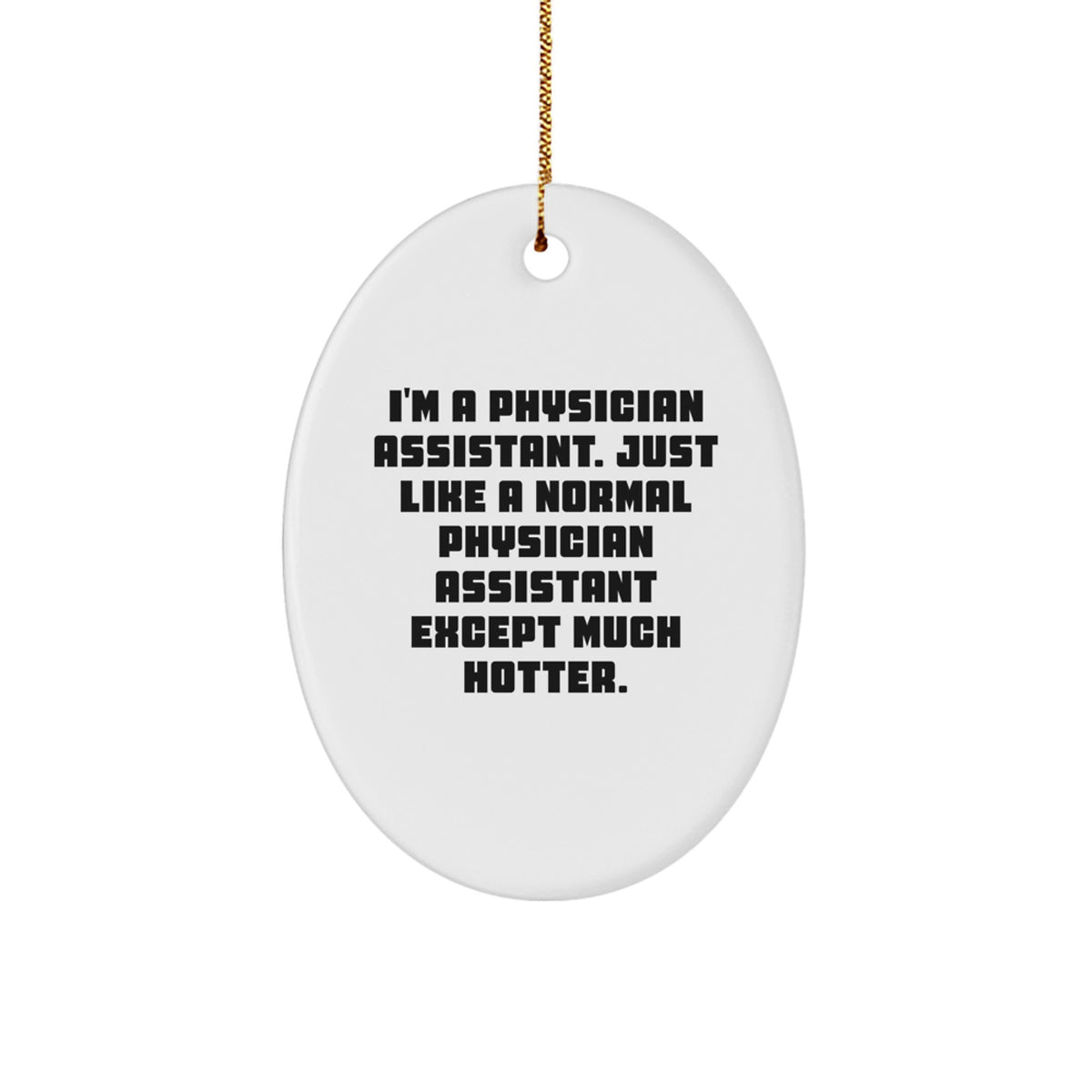 Funny Physician Assistant Oval Ornament Gifts from Friends for Physician Assistant Christmas Unique Decor - Image 1
