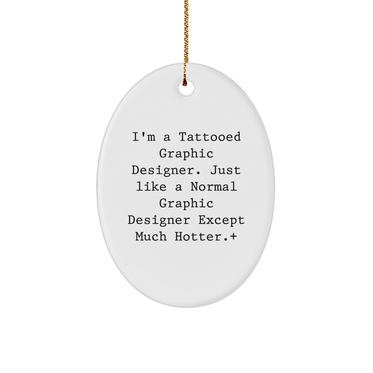 Graphic Designer Oval Ornament Keepsake for Him Christmas Gift - Image 1