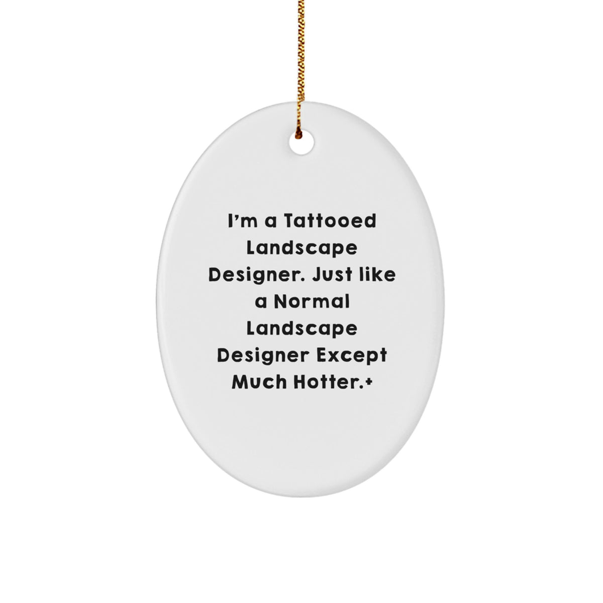 Witty Christmas Ornament Gift for Roommates - Tattooed Landscape - Image 1