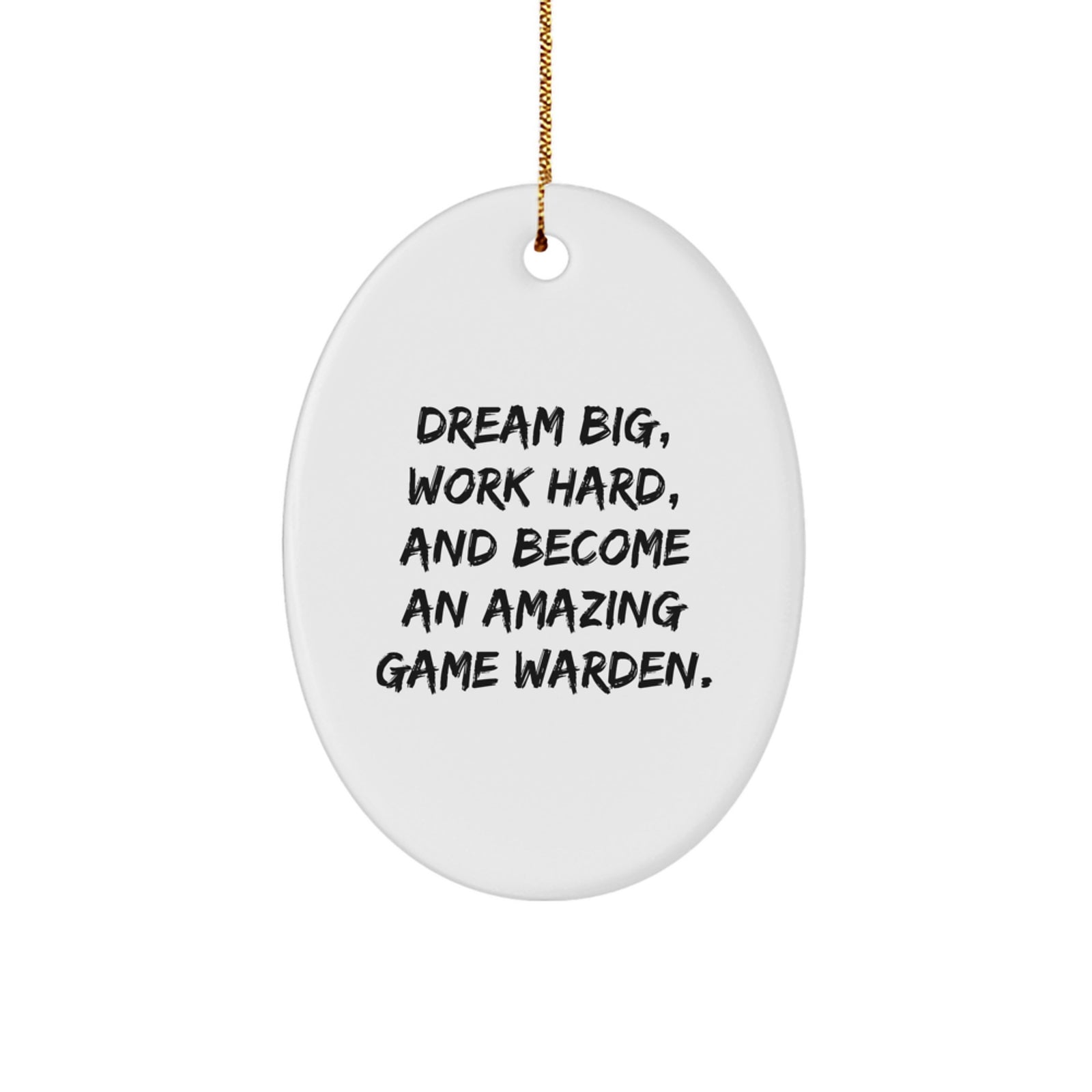Game Warden Oval Ornament Gifts from Friends and Family for Christmas Unique Inspirational - Image 1