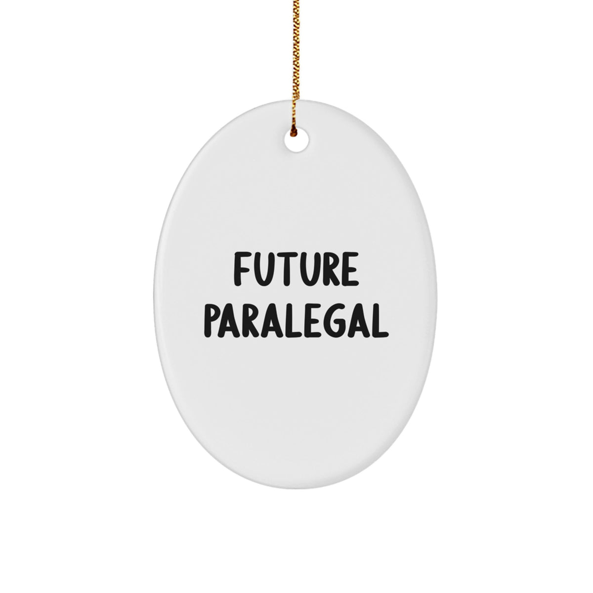 Funny Paralegal Oval Ornament Gifts from Family for Future Paralegal, Christmas Unique Gifts for Paralegal, Oval Ornament for Paralegal - Image 1