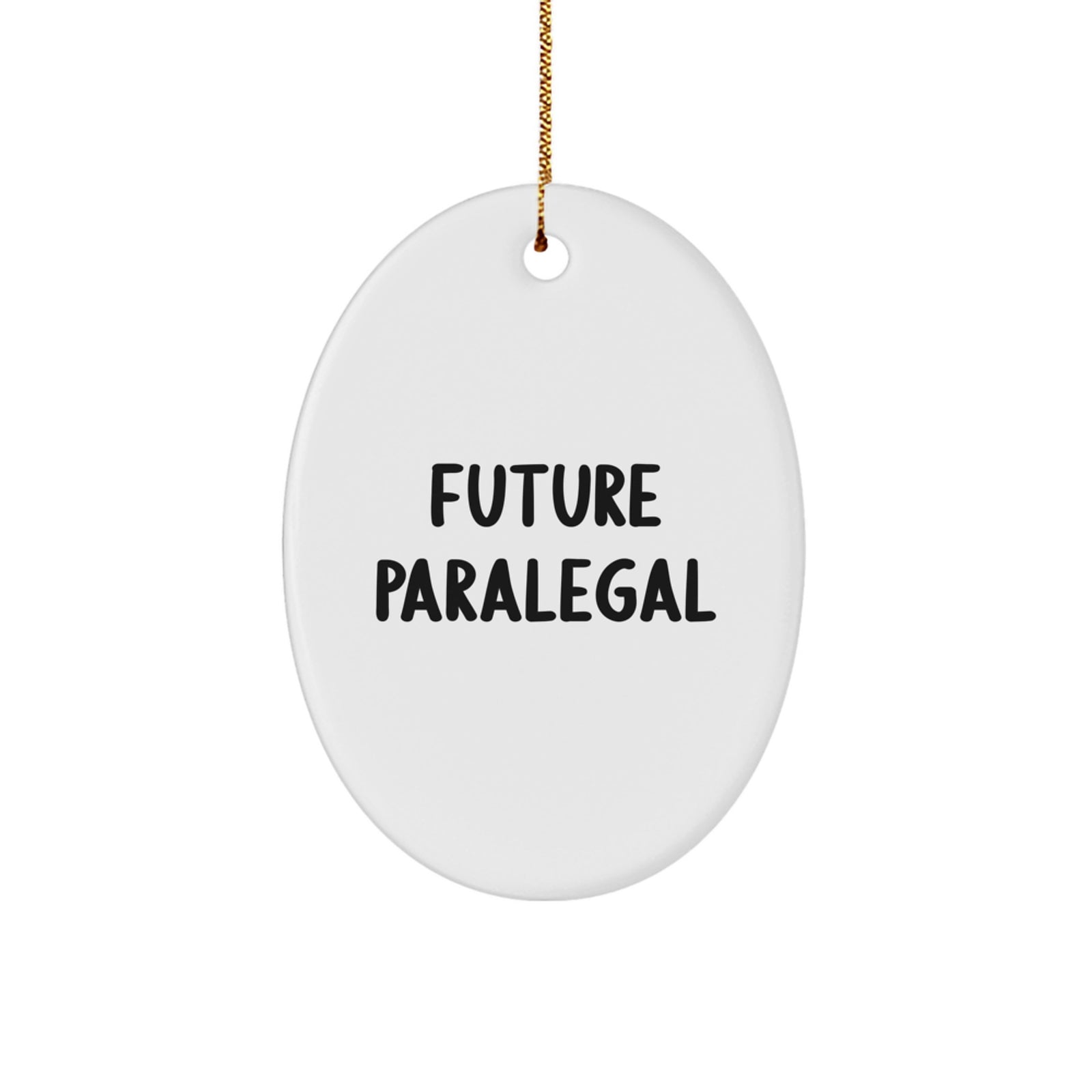 Funny Paralegal Oval Ornament Gifts from Family for Future Paralegal, Christmas Unique Gifts for Paralegal, Oval Ornament for Paralegal - Image 1