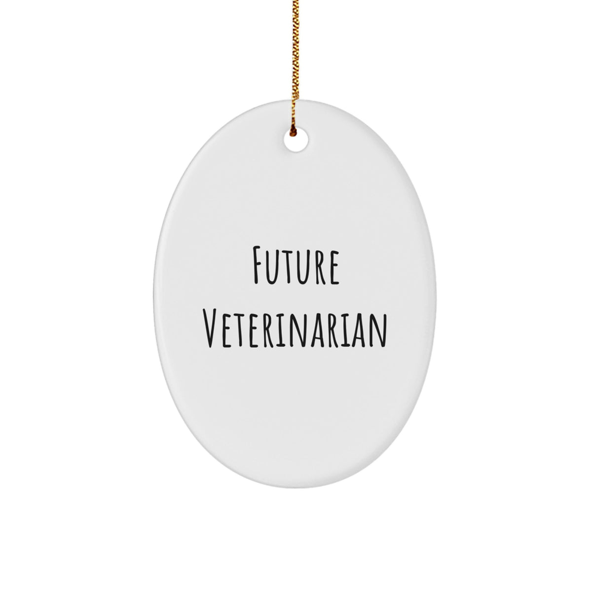 Funny Future Veterinarian Oval Ornament Gifts from Friends to Veterinarian Men Funny Quote Christmas Unique Gifts - Image 1
