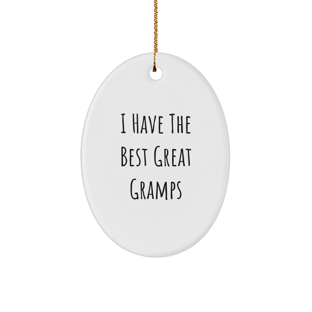 Funny Great Gramps Oval Ornament Gifts from Family for Christmas - Image 1