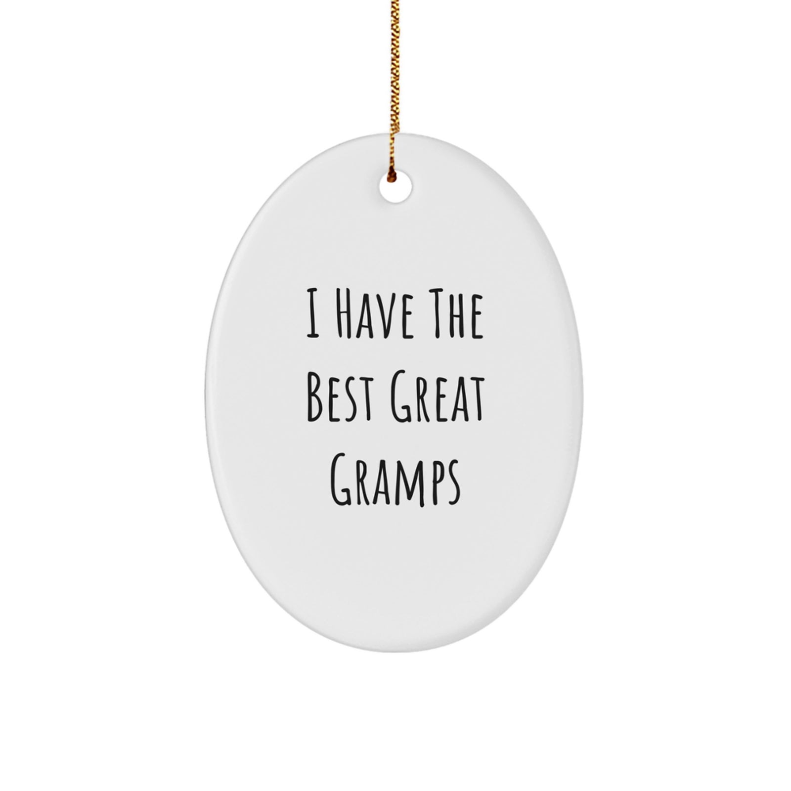 Funny Great Gramps Oval Ornament Gifts from Family for Christmas - Image 1