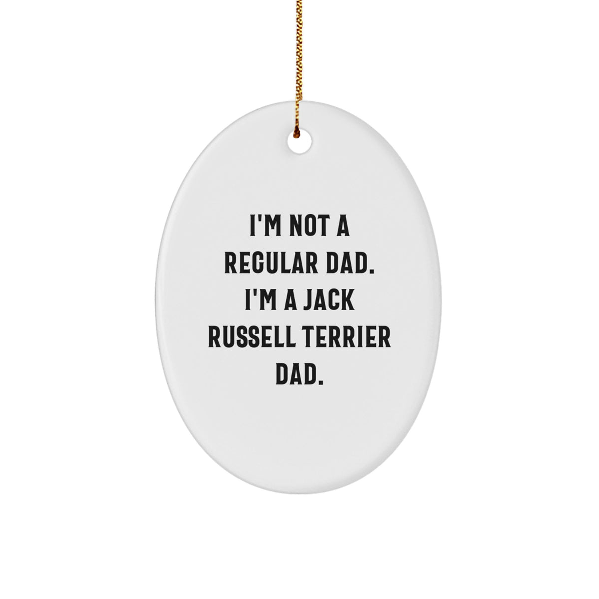 Jack Russell Terrier Dad Christmas Oval Ornament Gifts from Men to Jack Russell Terrier Dog Owners - Image 1