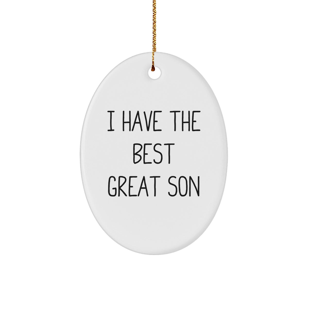 Funny Son Quotes Oval Ornament, Gifts for Son, Christmas Unique Gifts from Mom, Dad, Family - Image 1