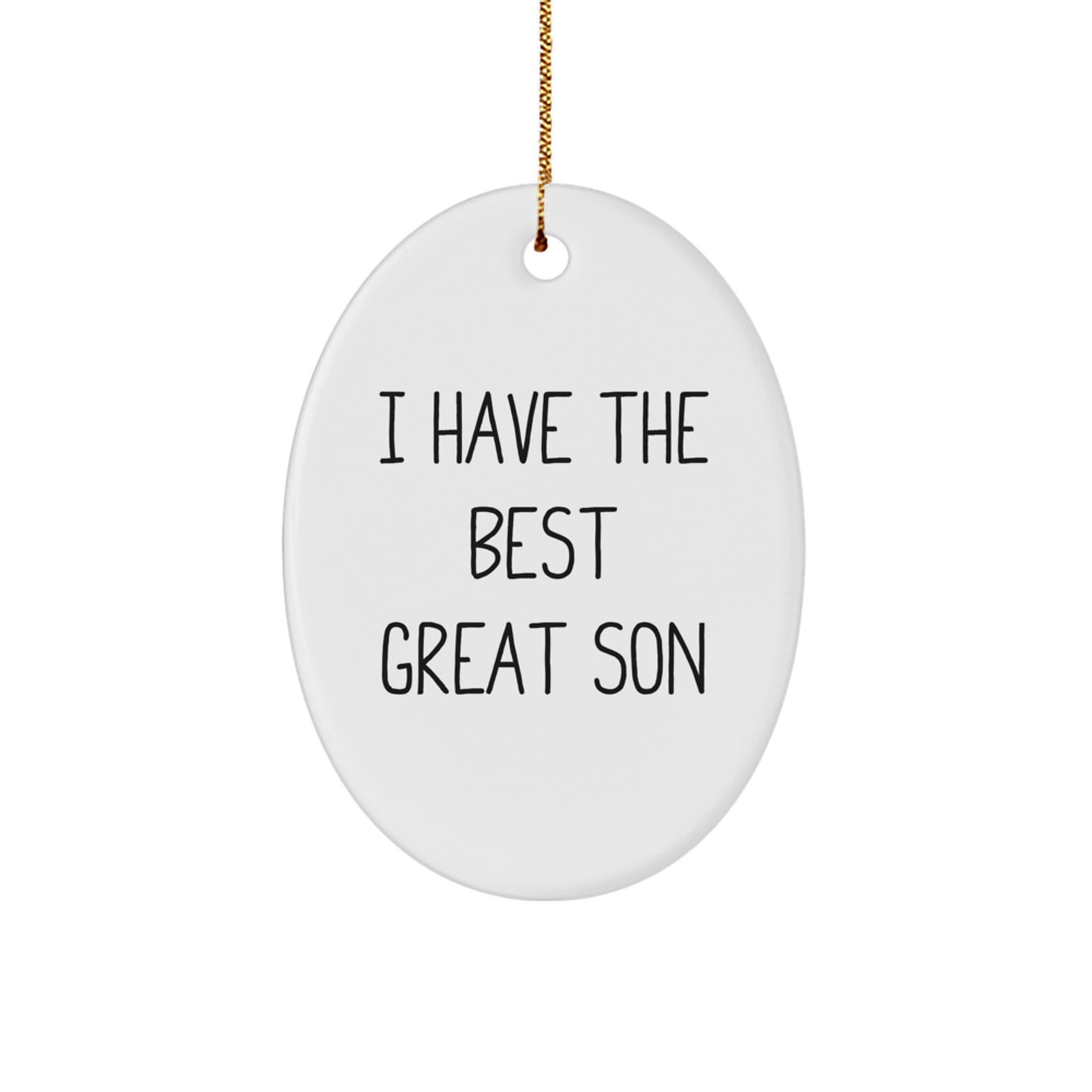 Funny Son Quotes Oval Ornament, Gifts for Son, Christmas Unique Gifts from Mom, Dad, Family - Image 1