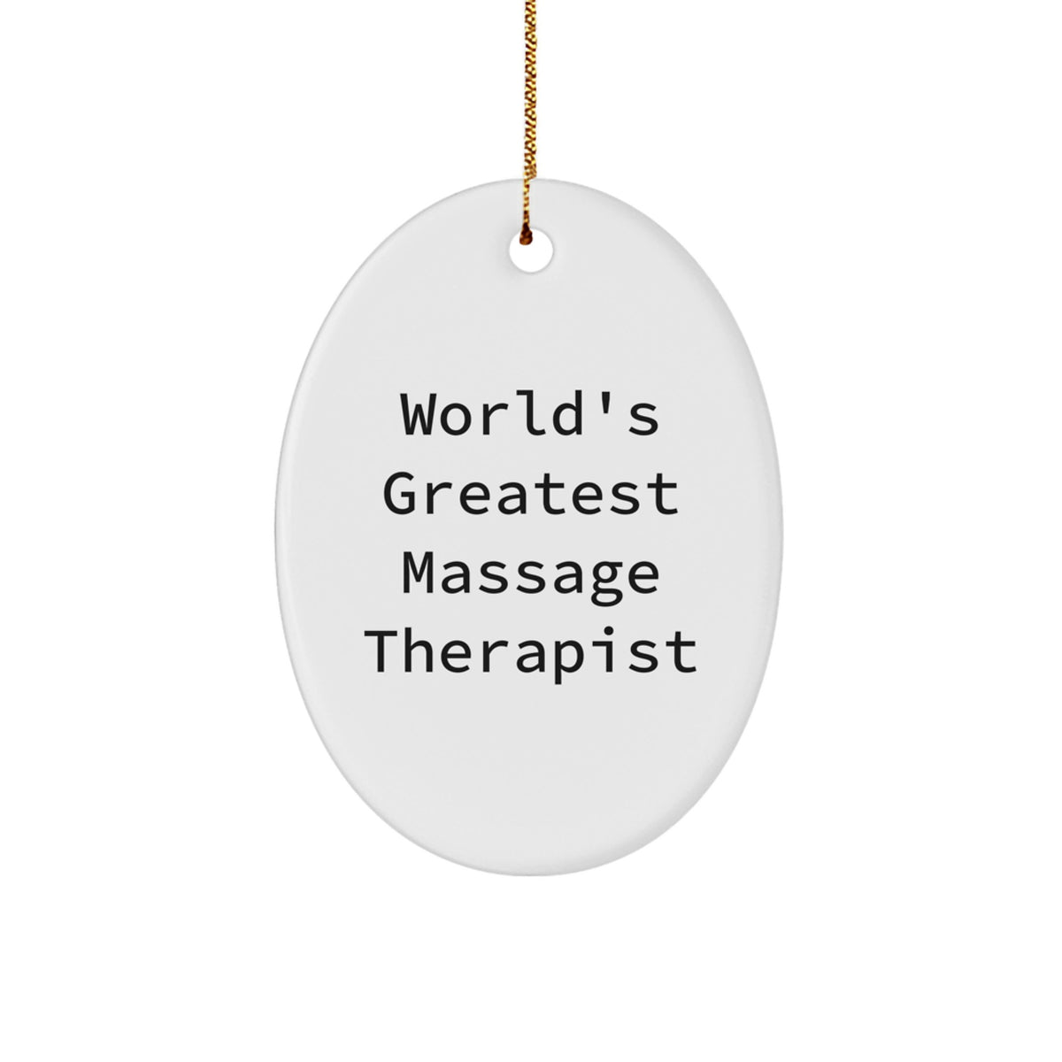 Christmas Gift World's Greatest Massage Therapist Christmas Ornament - Image 1