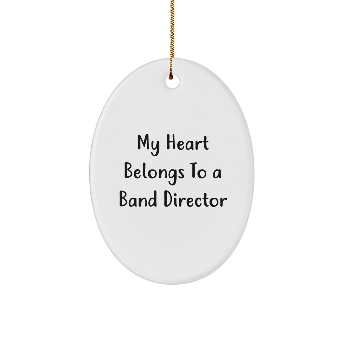 Funny Band Director Gifts from Friends - Oval Ornament for Band Director Men, Christmas Unique Gifts for Family, Men, Women - Image 1