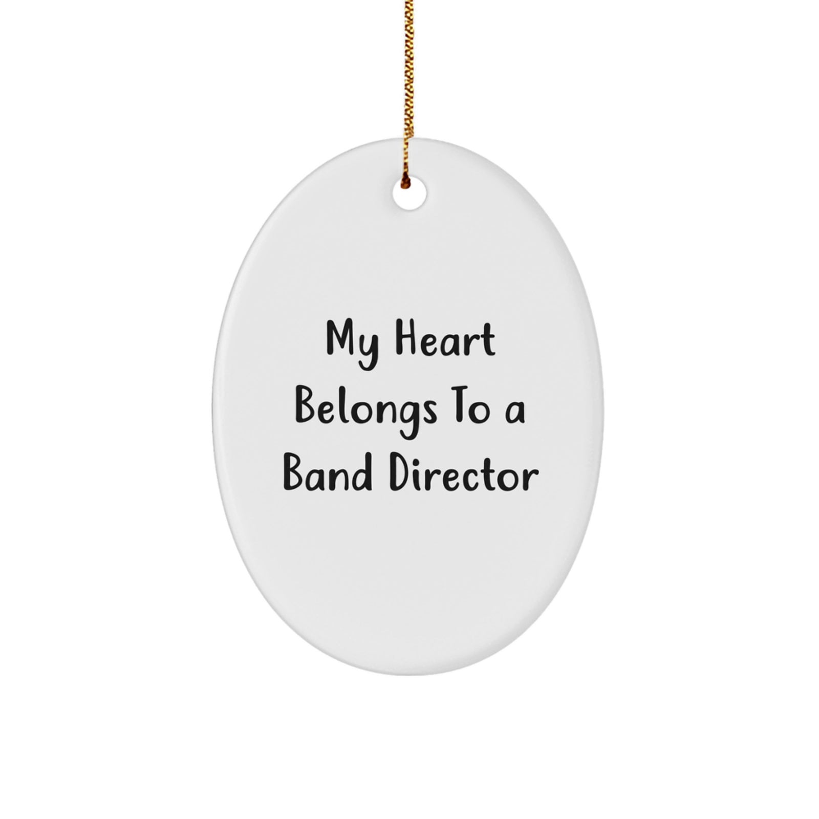 Funny Band Director Gifts from Friends - Oval Ornament for Band Director Men, Christmas Unique Gifts for Family, Men, Women - Image 1
