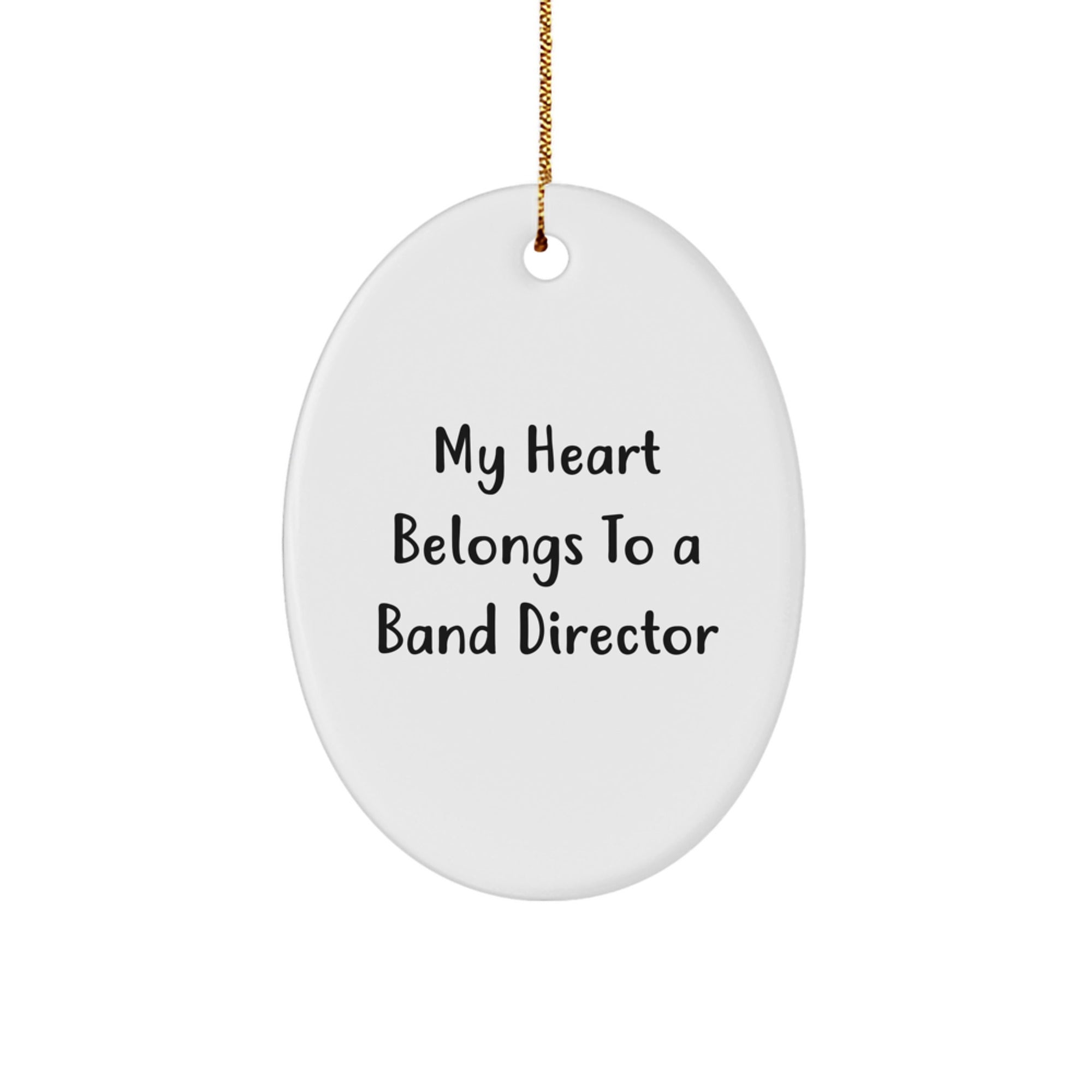 Funny Band Director Gifts from Friends - Oval Ornament for Band Director Men, Christmas Unique Gifts for Family, Men, Women - Image 1