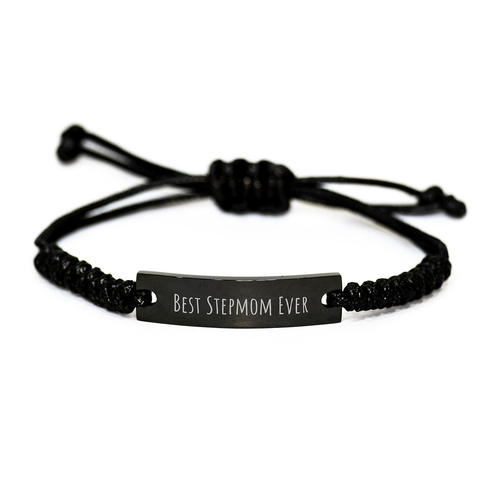 Funny Stepmom Gifts, Best Stepmom Ever Rope Bracelet, Birthday Unique Presents from Family, Gifts for Stepmom - Image 1